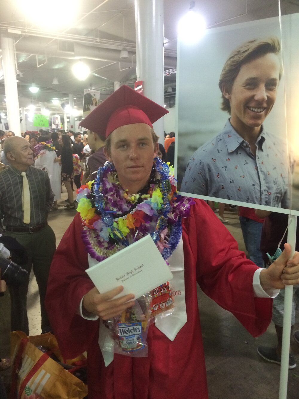 Jaro at his high school graduation in Hawaii